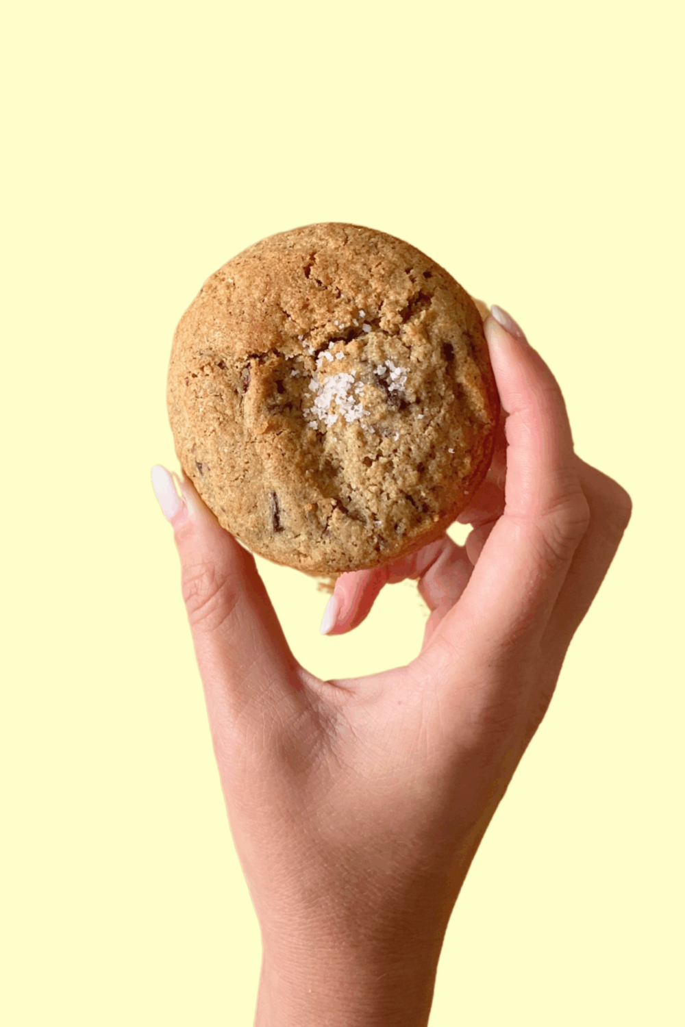 cookie main fond jaune fluo